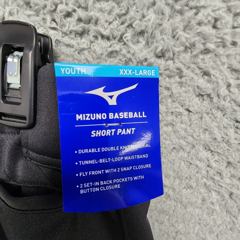 Mizuno Performance Plus Padding Baseball Short Pants Youth XXXL Black NEW w/ Tag - Picture 13 of 16